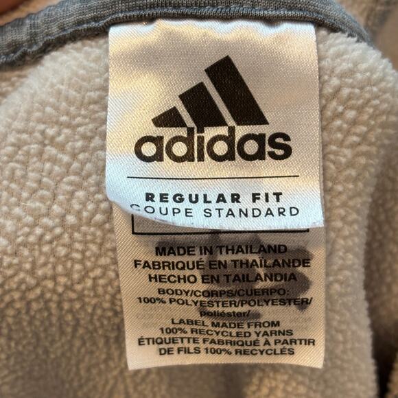 Boys Adidas Youth Tech Logo Iconic Stripe Black Gray 10/12 Med Hoodie Sweatshirt - Picture 4 of 6